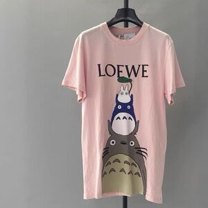 🚩steal Loewe Light Pink Studio Ghibli Totoro Graphic Tee